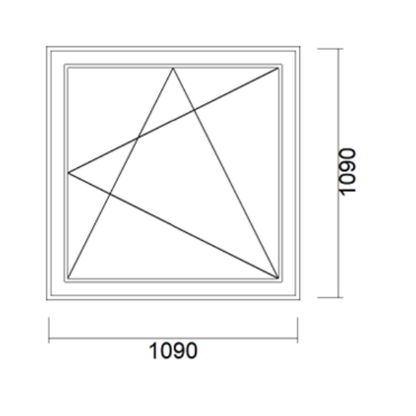 VINDU 3-LAGS GLASS, 1090X1090