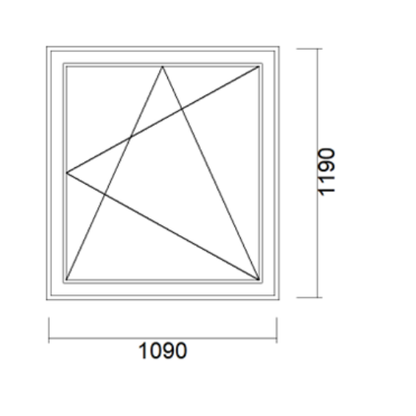 VINDU 3-LAGS GLASS, 1090X1190