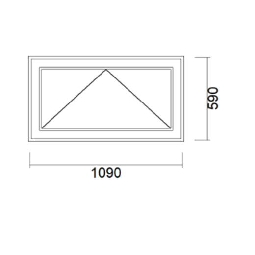 VINDU 3-LAGS GLASS, 1090X590