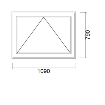 VINDU 3-LAGS GLASS, 1090X790