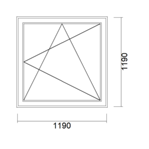 VINDU 3-LAGS GLASS, 1190X1190