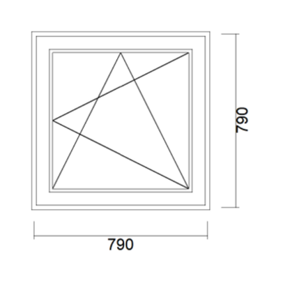 VINDU 3-LAGS GLASS, 790X790