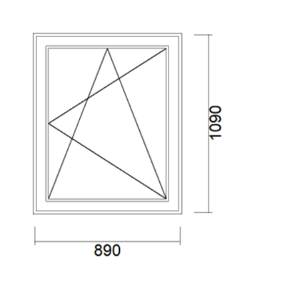 VINDU 3-LAGS GLASS, 890X1090