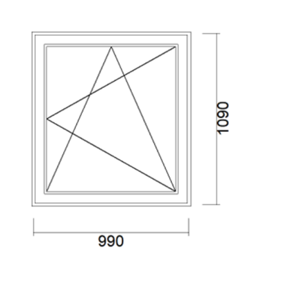 VINDU 3-LAGS GLASS, 990X1090