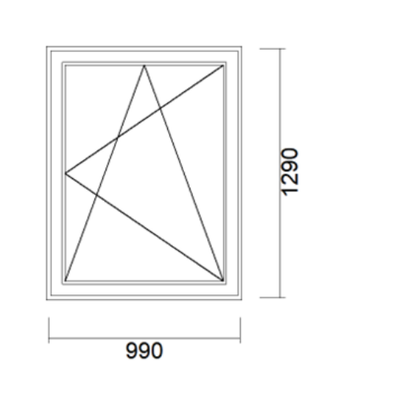 VINDU 3-LAGS GLASS, 990X1290
