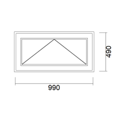 VINDU 3-LAGS GLASS, 990X490