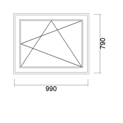 VINDU 3-LAGS GLASS, 990X790
