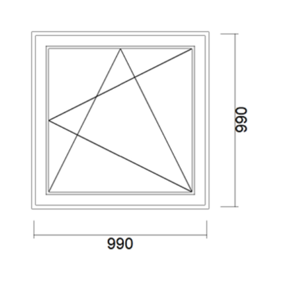 VINDU 3-LAGS GLASS, 990X990