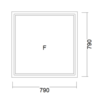 VINDU FASTKARM 3-LAGS GLASS, 790X790