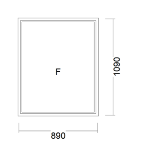 VINDU FASTKARM 3-LAGS GLASS, 890X1090