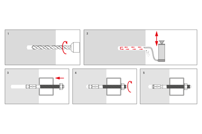 MEKANISK ANKER I RUSTFRITT STÅL A4
