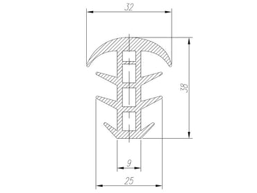 PAKNING FOR CONTAINERE 32mm