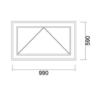 VINDU 3-LAGS GLASS, 990X590
