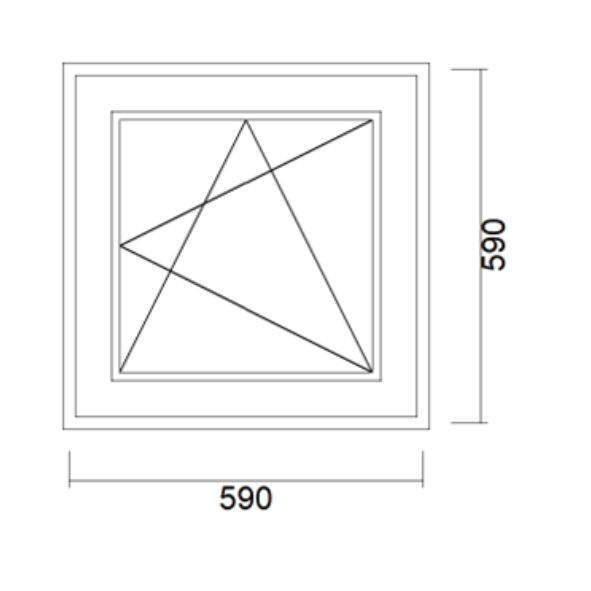 VINDU 3-LAGS GLASS, 590X590