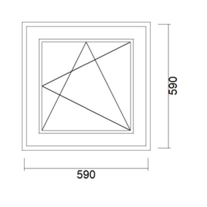 VINDU 3-LAGS GLASS, 590X590