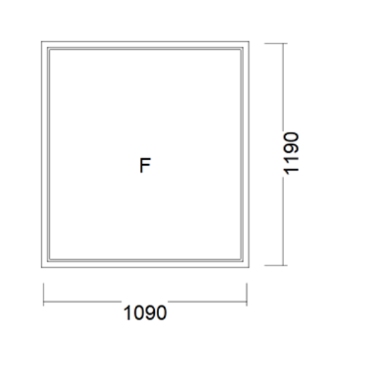 VINDU FASTKARM 3-LAGS GLASS, 1090X1190