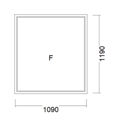 VINDU FASTKARM 3-LAGS GLASS, 1090X1190