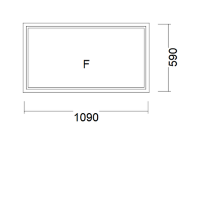 VINDU FASTKARM 3-LAGS GLASS, 1090X590