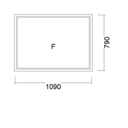VINDU FASTKARM 3-LAGS GLASS, 1090X790