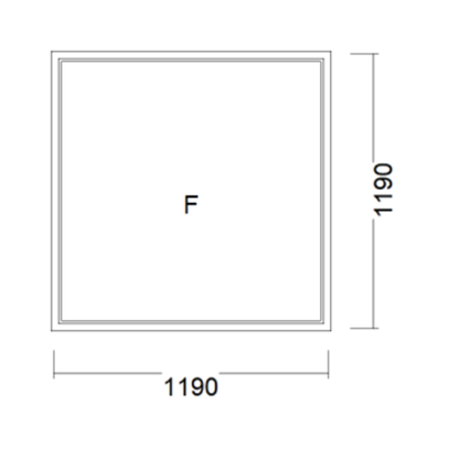VINDU FASTKARM 3-LAGS GLASS, 1190X1190