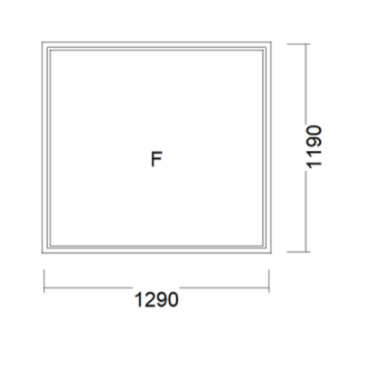 VINDU FASTKARM 3-LAGS GLASS, 1290X1190