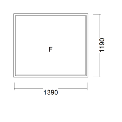 VINDU FASTKARM 3-LAGS GLASS, 1390X1190
