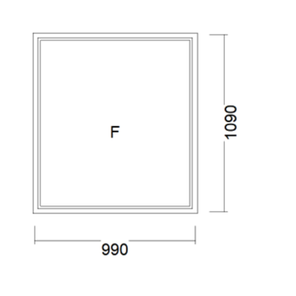 VINDU FASTKARM 3-LAGS GLASS, 990X1090