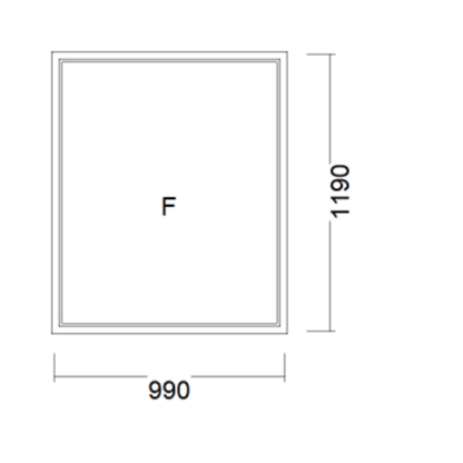 VINDU FASTKARM 3-LAGS GLASS, 990X1190