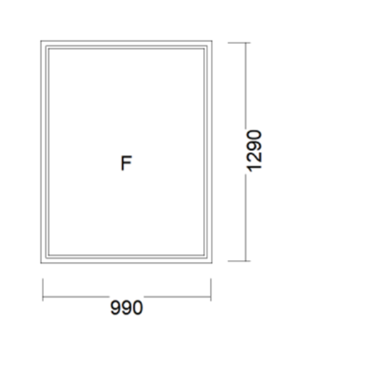 VINDU FASTKARM 3-LAGS GLASS, 990X1290