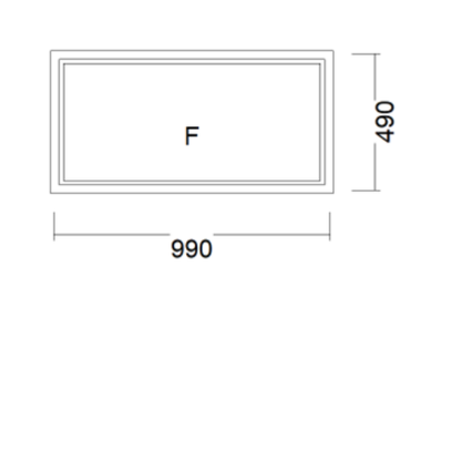 VINDU FASTKARM 3-LAGS GLASS, 990X490