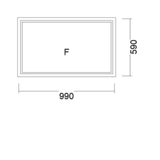 VINDU FASTKARM 3-LAGS GLASS, 990X590