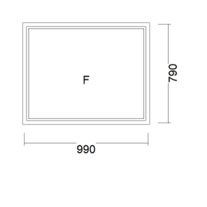 VINDU FASTKARM 3-LAGS GLASS, 990X790