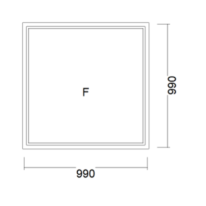 VINDU FASTKARM 3-LAGS GLASS, 990X990